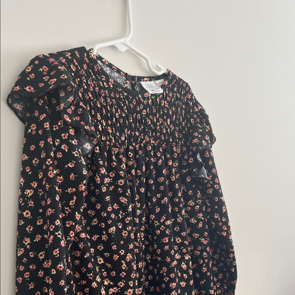 Zara Black and Pink Floral Kids Dress - Picture 5 of 8